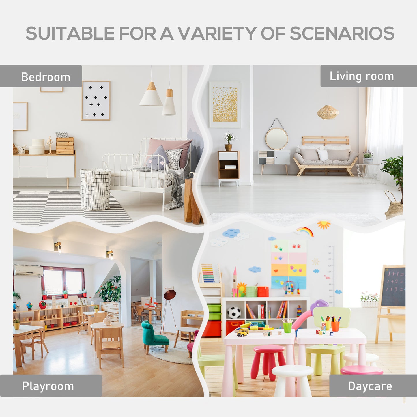 3 Pcs Kids Table & Chairs Set Mini Seating Furniture Home Playroom Bedroom Dining Room W/ Storage Drawers Safe Corners For 2-4 Years Old White