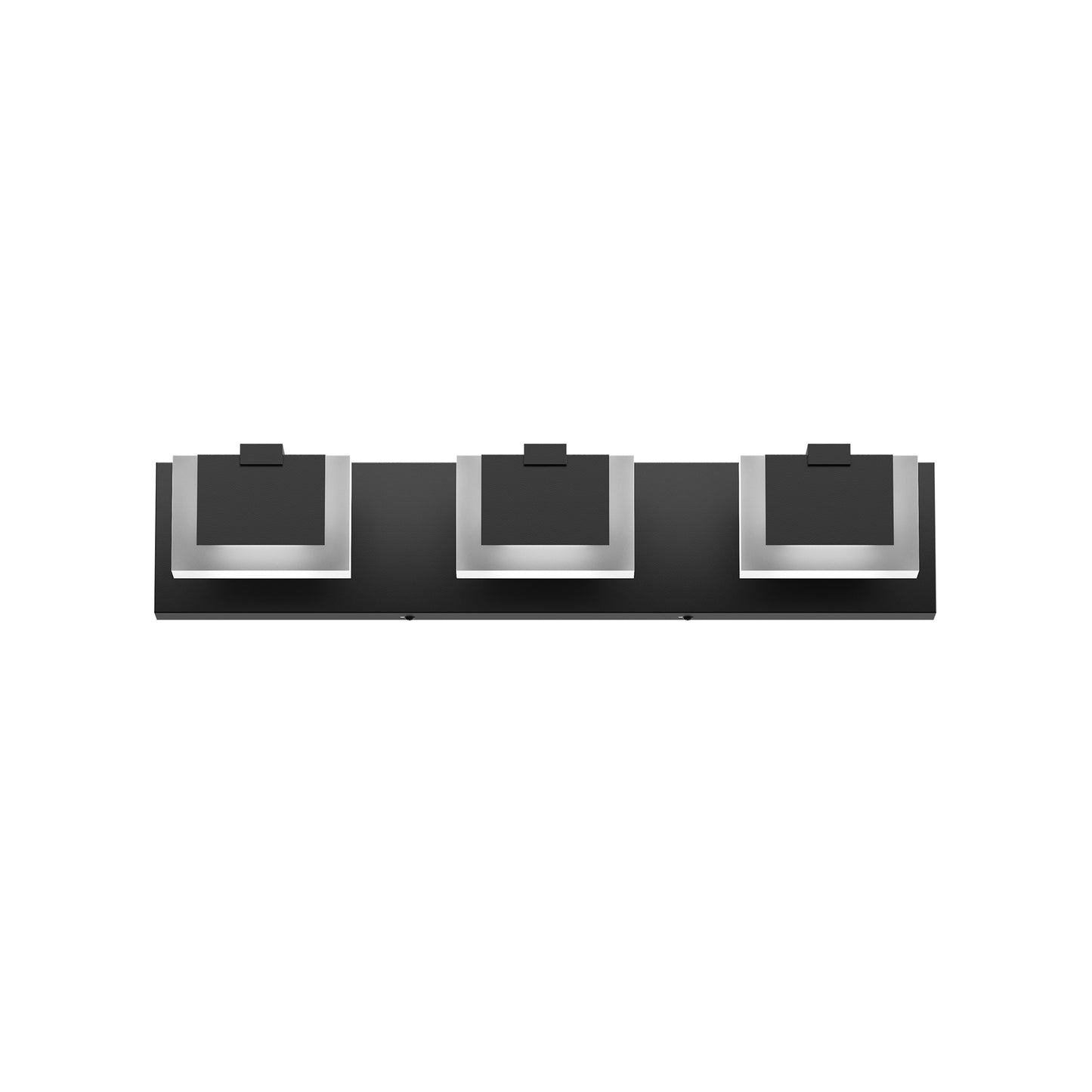3 Lights Modern Black Vanity Light Up And Down Black LED Vanity Light Fixtures Bathroom Wall Light Over Mirror 6000K