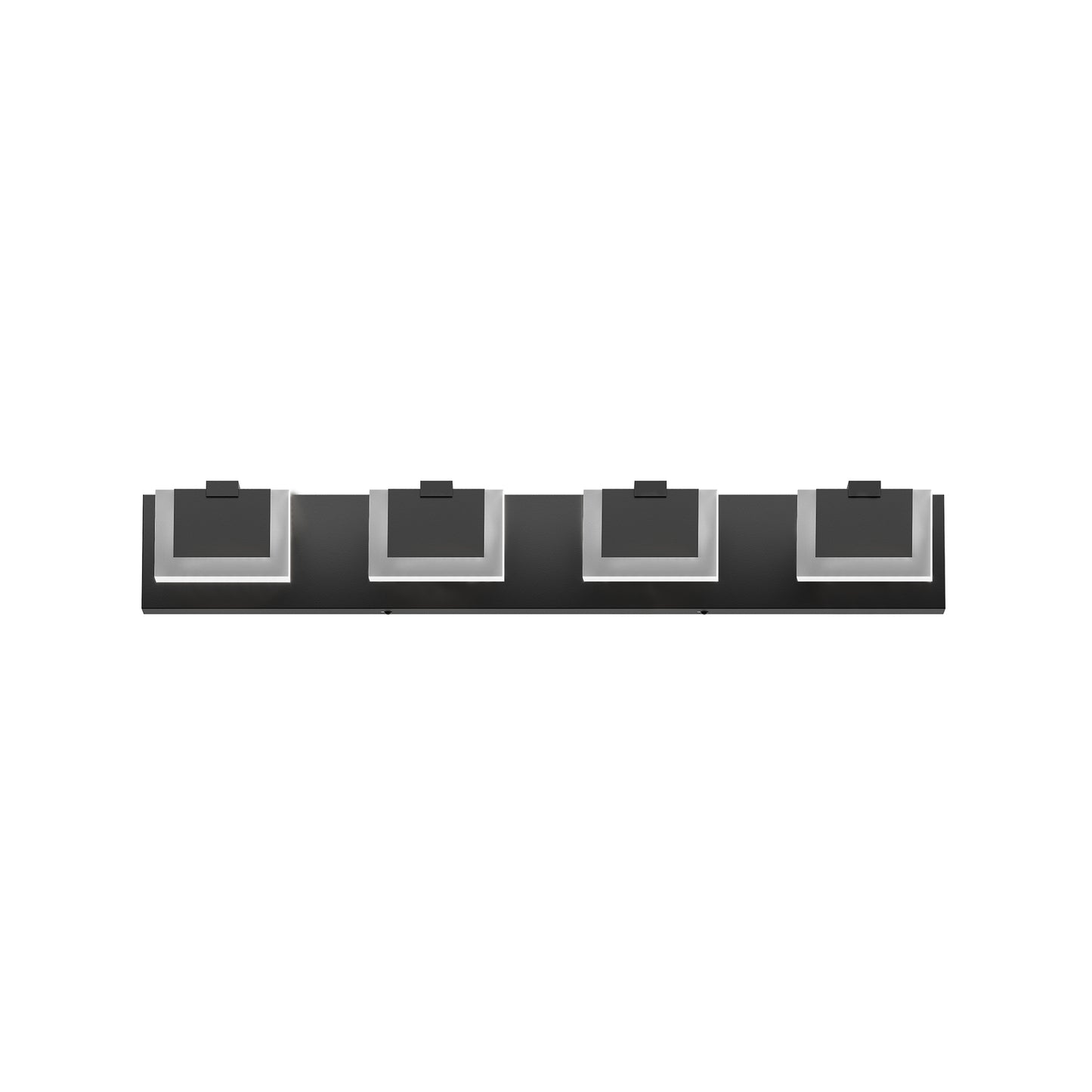 4 Lights Modern Black Vanity Light Up And Down Black Bathroom Lighting Fixtures LED Bathroom Wall Light Over Mirror 6000K