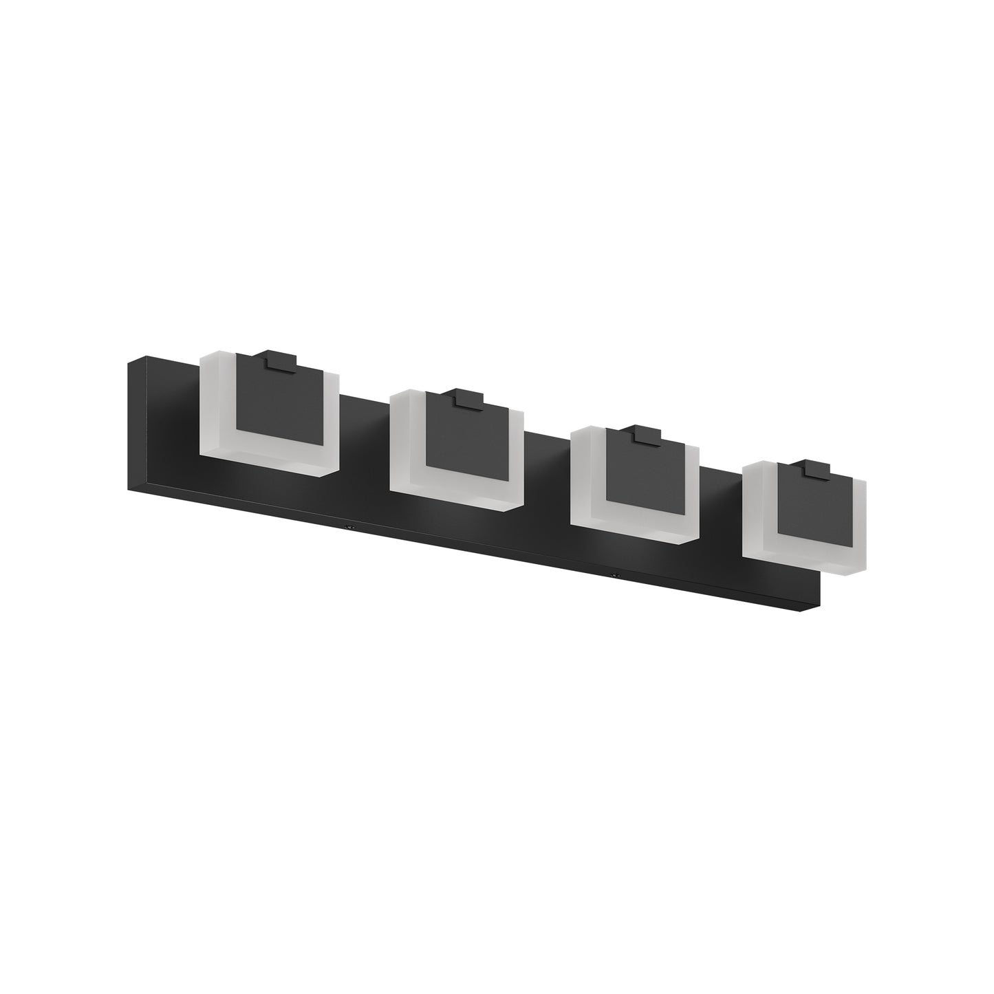 4 Lights Modern Black Vanity Light Up And Down Black Bathroom Lighting Fixtures LED Bathroom Wall Light Over Mirror 6000K