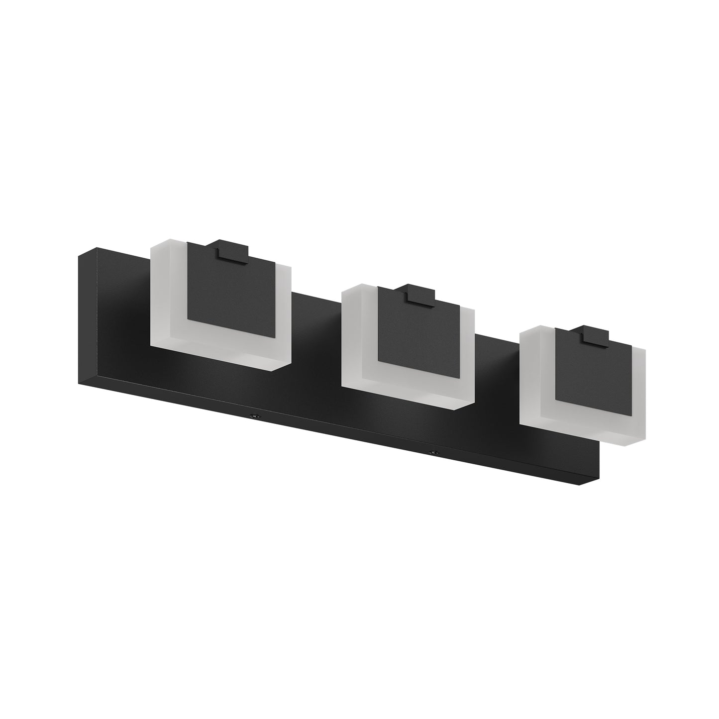 3 Lights Modern Black Vanity Light Up And Down Black LED Vanity Light Fixtures Bathroom Wall Light Over Mirror 6000K